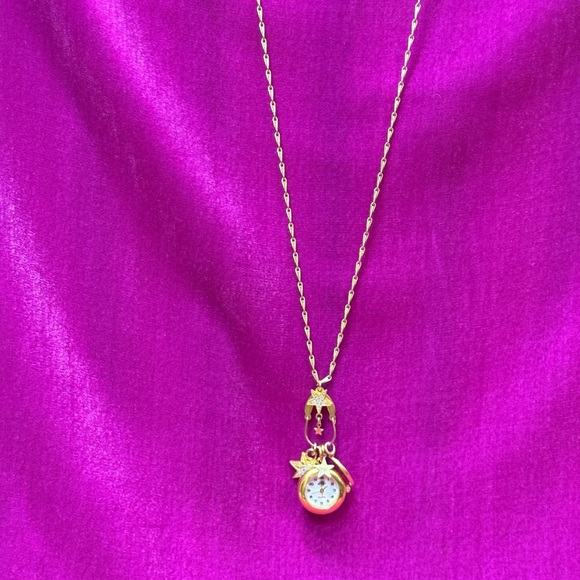 Kirks Folly Gold Celestial Charm Watch Necklace - 32” - Picture 3 of 5